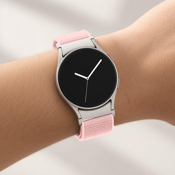 Microsonic Samsung Galaxy Watch 8 40mm Kordon FlexWeave Kumaş Pembe 3