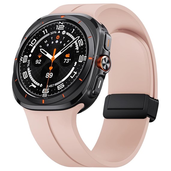 Microsonic Samsung Galaxy Watch 8 Classic 46mm Kordon Ribbon Line Pembe 1
