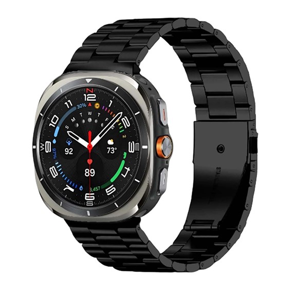 Microsonic Samsung Galaxy Watch 8 44mm Metal Stainless Steel Kordon Siyah 2