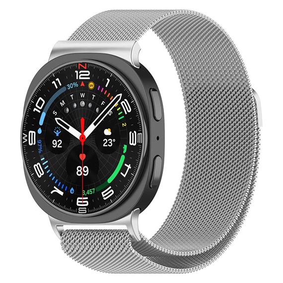 Microsonic Samsung Galaxy Watch 8 44mm Milanese Loop Kordon Gümüş 2