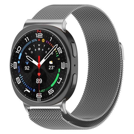 Microsonic Samsung Galaxy Watch 8 44mm Milanese Loop Kordon Koyu Gri 2
