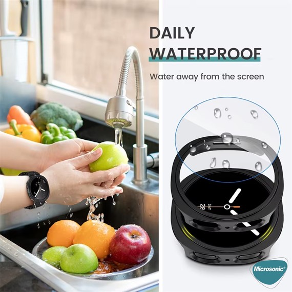 Microsonic Samsung Galaxy Watch 8 40mm Kılıf Clear Premium Slim WatchBand Şeffaf 6