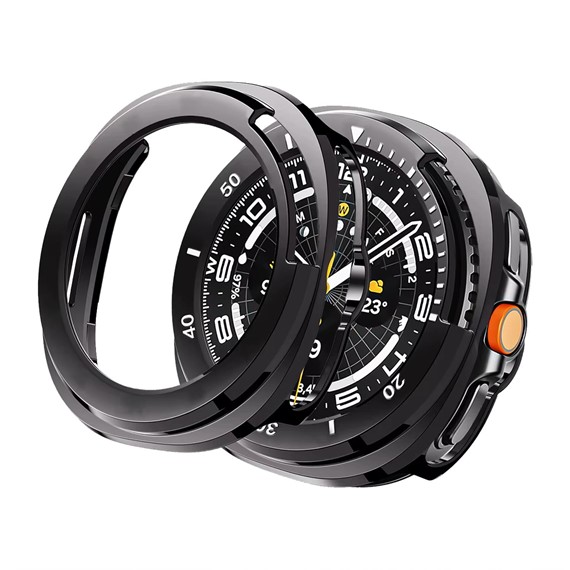 Microsonic Samsung Galaxy Watch 8 Classic 46mm Kılıf Matte Premium Slim WatchBand Siyah 1