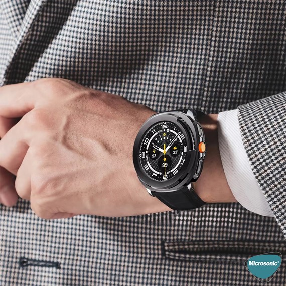 Microsonic Samsung Galaxy Watch 8 Classic 46mm Kılıf Matte Premium Slim WatchBand Şeffaf 6