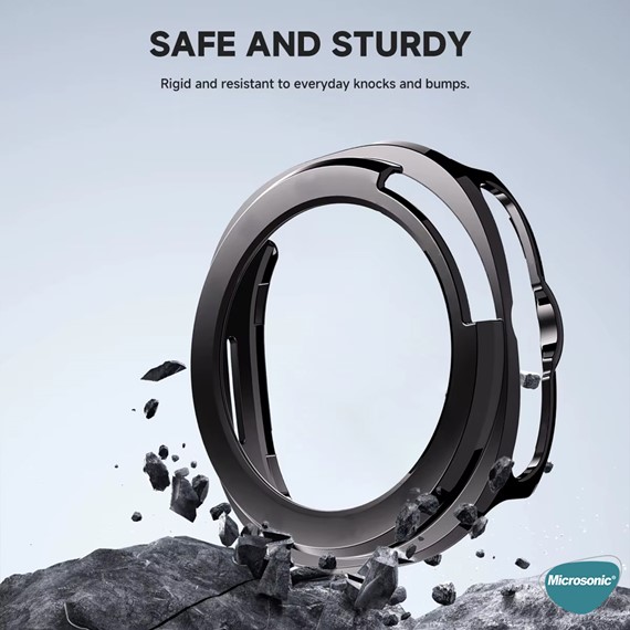 Microsonic Samsung Galaxy Watch 8 Classic 46mm Kılıf Matte Premium Slim WatchBand Şeffaf 8