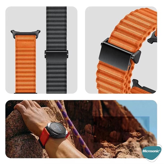Microsonic Samsung Galaxy Watch Ultra Kordon Alpine Loop Bej 3