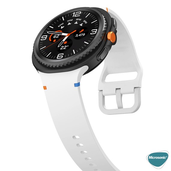 Microsonic Samsung Galaxy Watch Ultra 2025 Kordon ProMotion Sport Beyaz 5