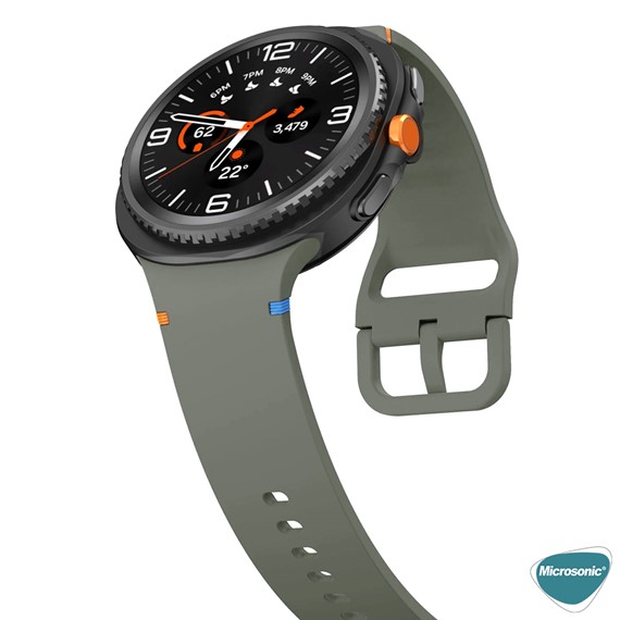 Microsonic Samsung Galaxy Watch Ultra 2025 Kordon ProMotion Sport Haki 5