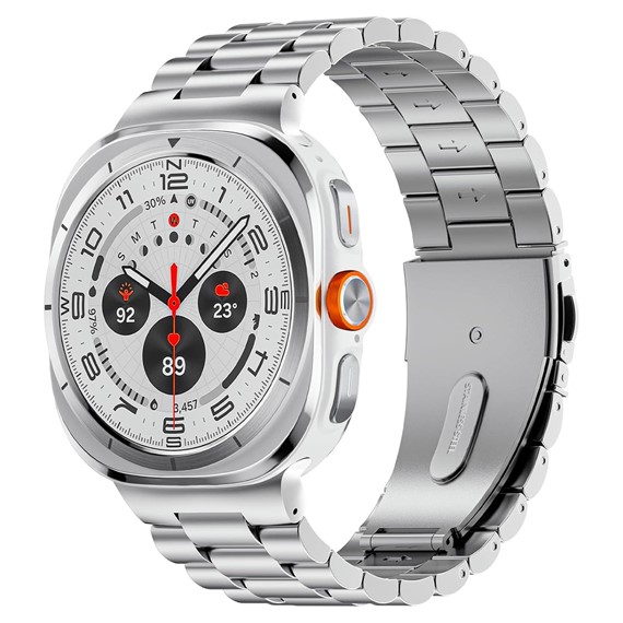 Microsonic Samsung Galaxy Watch Ultra Metal Stainless Steel Kordon Gümüş 2