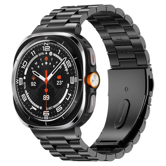 Microsonic Samsung Galaxy Watch Ultra Metal Stainless Steel Kordon Siyah 2