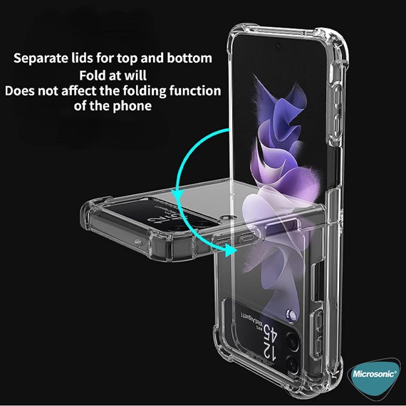 Microsonic Samsung Galaxy Z Flip 4 Kılıf MagSafe Clear Soft Şeffaf 5
