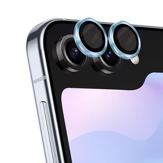 Microsonic Samsung Galaxy Z Flip 6 Tekli Kamera Lens Koruma Camı Sierra Mavisi 1