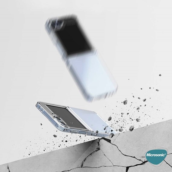 Microsonic Samsung Galaxy Z Flip 7 FE Kılıf MagSafe Clear Soft Şeffaf 3
