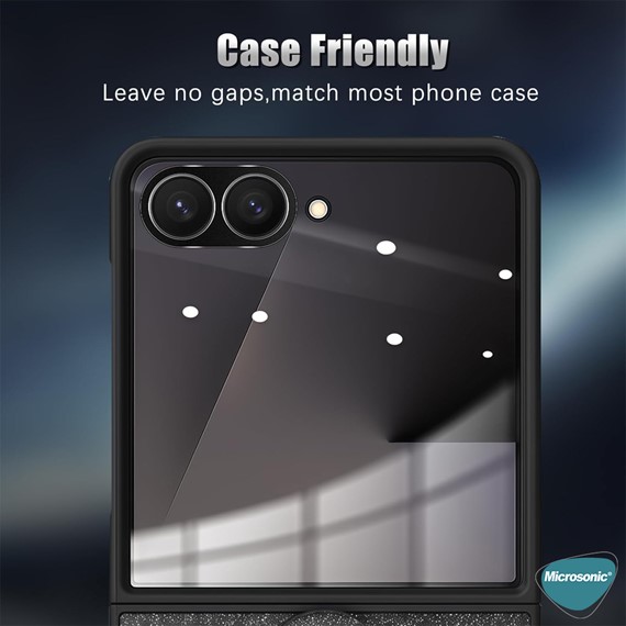 Microsonic Samsung Galaxy Z Flip 7 Kamera Lens Koruma Camı V2 Şeffaf 4