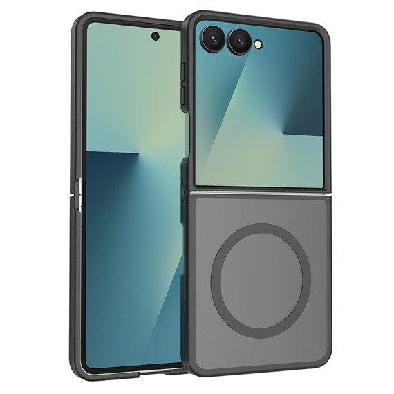 Microsonic Samsung Galaxy Z Flip 7 Kılıf Matte FrostMag Siyah 1