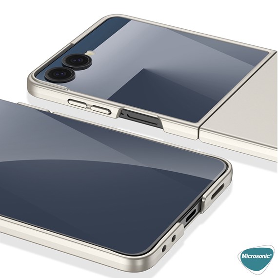 Microsonic Samsung Galaxy Z Flip 7 Kılıf Shape Hard Cover Yeşil 4