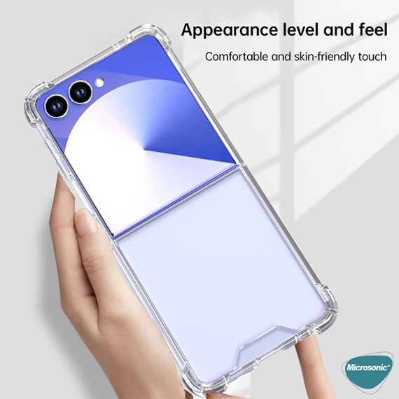 Microsonic Samsung Galaxy Z Flip 7 Kılıf Shock Absorbing Şeffaf 5