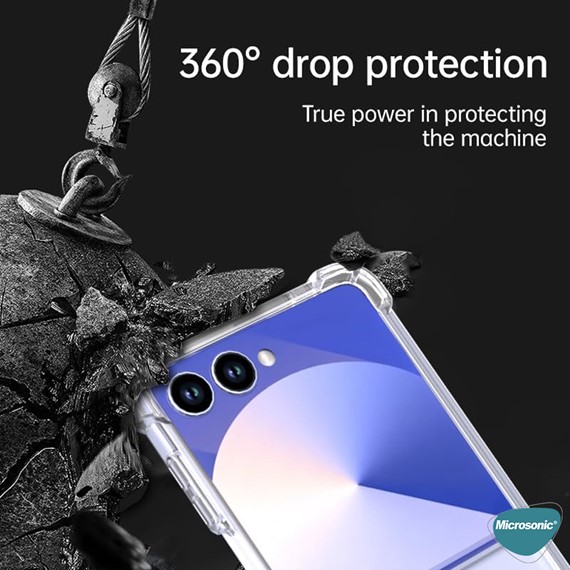Microsonic Samsung Galaxy Z Flip 7 Kılıf Shock Absorbing Şeffaf 6