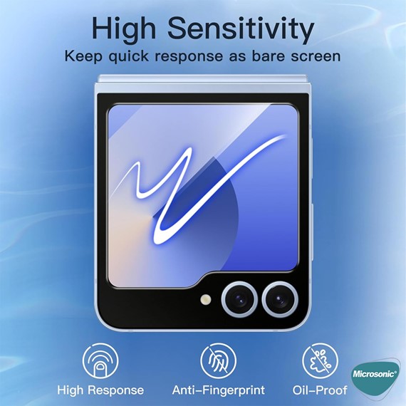 Microsonic Samsung Galaxy Z Flip 7 Privacy 5D Gizlilik Filtreli Cam Ekran Koruyucu Siyah 4