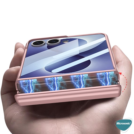 Microsonic Samsung Galaxy Z Flip 8 Kılıf Magneto Elite Bordo 3