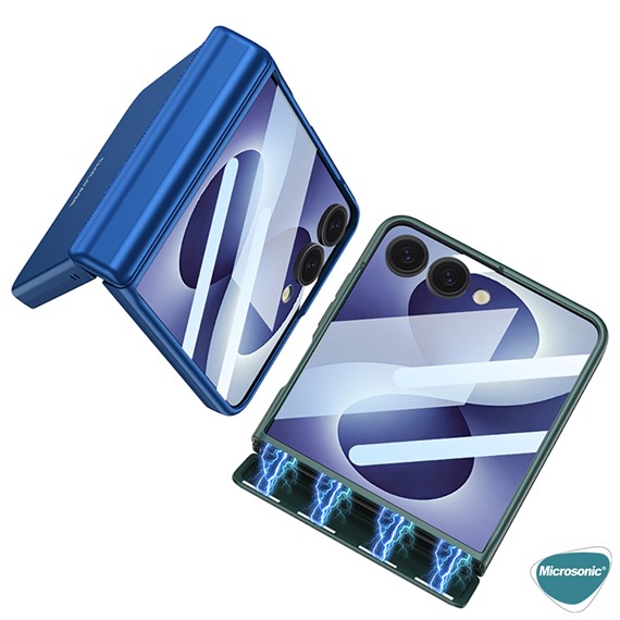 Microsonic Samsung Galaxy Z Flip 8 Kılıf Magneto Elite Bordo 6