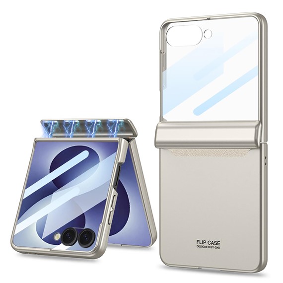 Microsonic Samsung Galaxy Z Flip 8 Kılıf Magneto Elite Titanyum 1