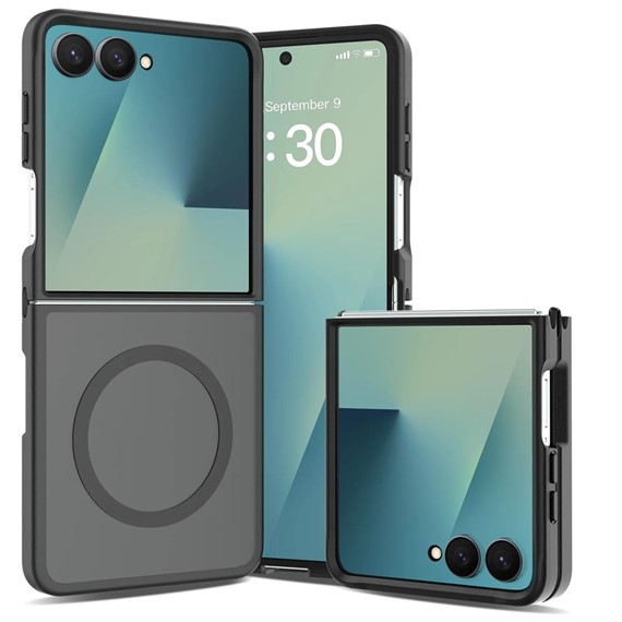 Microsonic Samsung Galaxy Z Flip 8 Kılıf Matte FrostMag Siyah 2