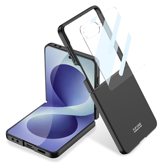 Microsonic Samsung Galaxy Z Flip 8 Kılıf Shape Hard Cover Siyah 1