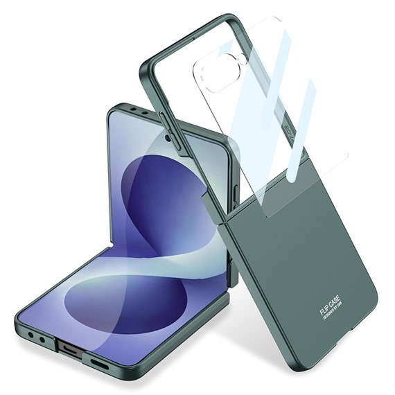 Microsonic Samsung Galaxy Z Flip 8 Kılıf Shape Hard Cover Yeşil 1