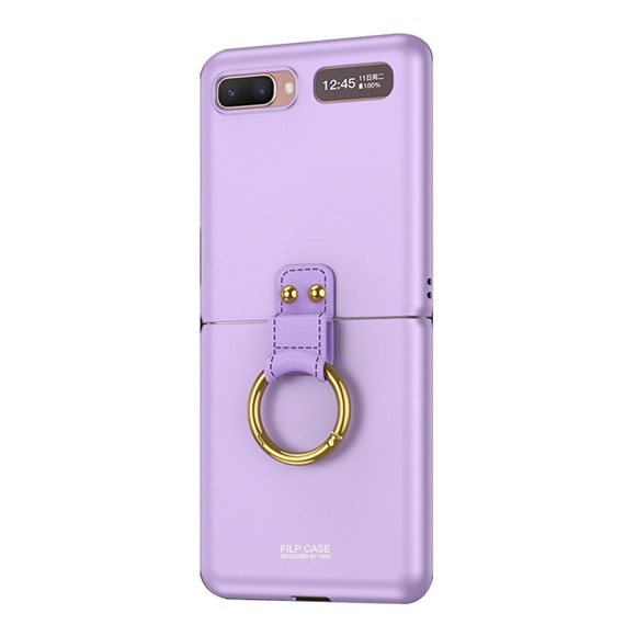 Microsonic Samsung Galaxy Z Flip Kılıf Ring Fall Platinum Lila 1
