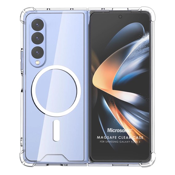 Microsonic Samsung Galaxy Z Fold 3 Kılıf MagSafe Clear Soft Şeffaf 1