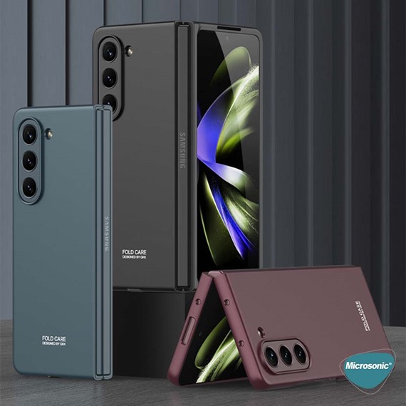 Microsonic Samsung Galaxy Z Fold 5 Kılıf Shape Hard Cover Siyah 7