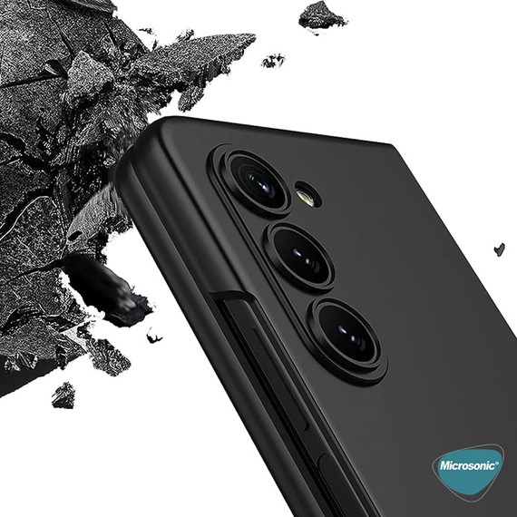 Microsonic Samsung Galaxy Z Fold 5 Kılıf Shape Hard Cover Siyah 8