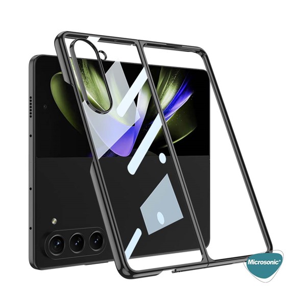 Microsonic Samsung Galaxy Z Fold 5 Kılıf Shell Platinum Gümüş 4