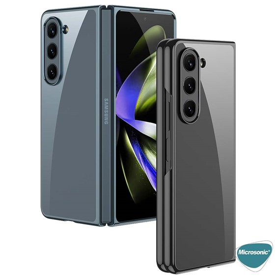 Microsonic Samsung Galaxy Z Fold 5 Kılıf Shell Platinum Gümüş 5