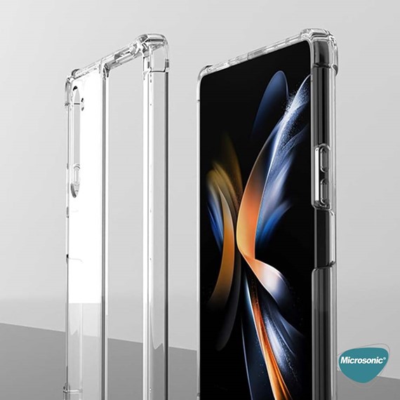 Microsonic Samsung Galaxy Z Fold 5 Kılıf Shock Absorbing Şeffaf 3