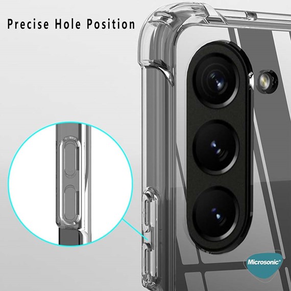 Microsonic Samsung Galaxy Z Fold 5 Kılıf Shock Absorbing Şeffaf 4