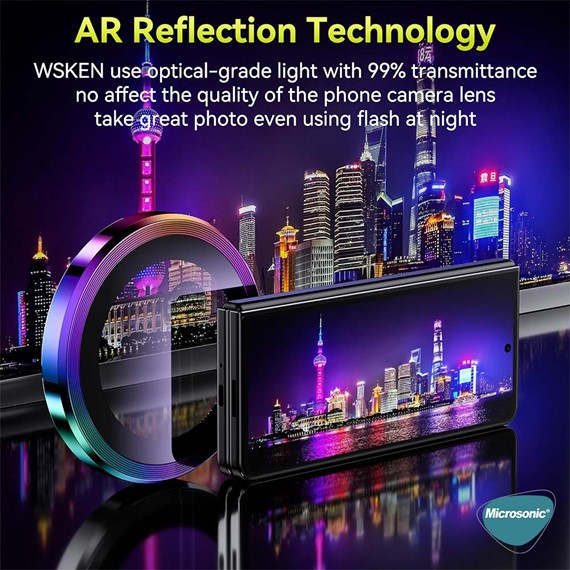 Microsonic Huawei Pura 70 Pro Tekli Kamera Lens Koruma Camı Siyah 6