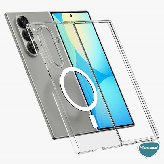 Microsonic Samsung Galaxy Z Fold 6 Kılıf MagSafe Clear Soft Şeffaf 2