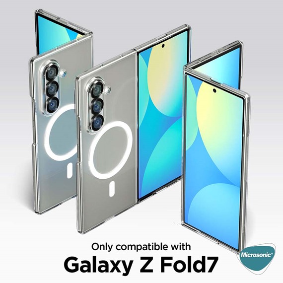 Microsonic Samsung Galaxy Z Fold 6 Kılıf MagSafe Clear Soft Şeffaf 4