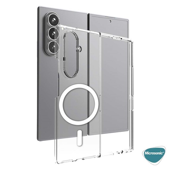 Microsonic Samsung Galaxy Z Fold 6 Kılıf MagSafe Clear Soft Şeffaf 5