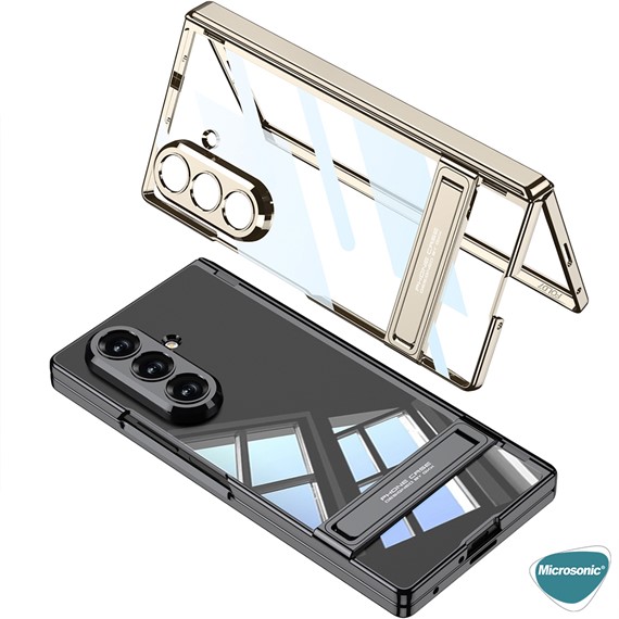 Microsonic Samsung Galaxy Z Fold 7 Kılıf Clarity Stand Lacivert 2