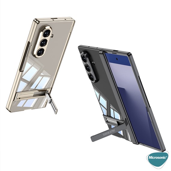 Microsonic Samsung Galaxy Z Fold 7 Kılıf Clarity Stand Lacivert 4