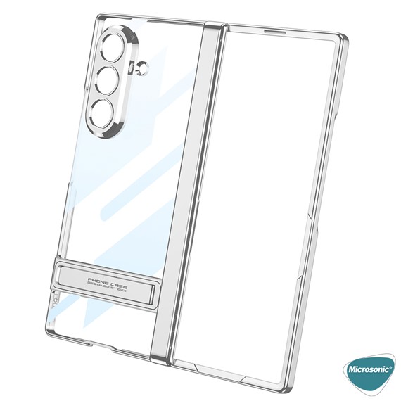 Microsonic Samsung Galaxy Z Fold 7 Kılıf Clarity Stand Lacivert 5