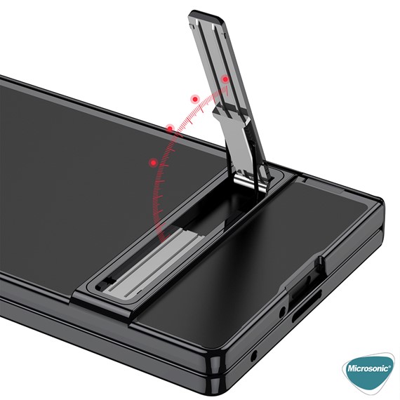 Microsonic Samsung Galaxy Z Fold 7 Kılıf Clarity Stand Lacivert 7