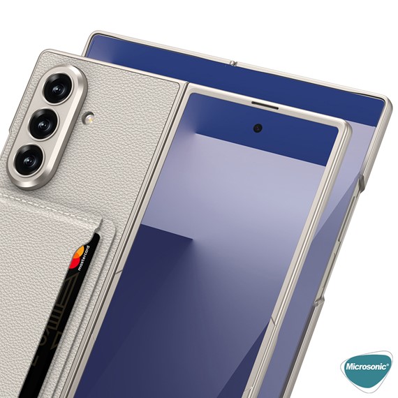 Microsonic Samsung Galaxy Z Fold 7 Kılıf LuxGrip Wallet Siyah 7