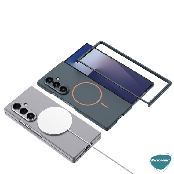 Microsonic Samsung Galaxy Z Fold 7 Kılıf Shape Hard MagSafe Bej 3