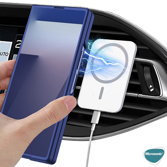Microsonic Samsung Galaxy Z Fold 7 Kılıf Shape Hard MagSafe Bej 4