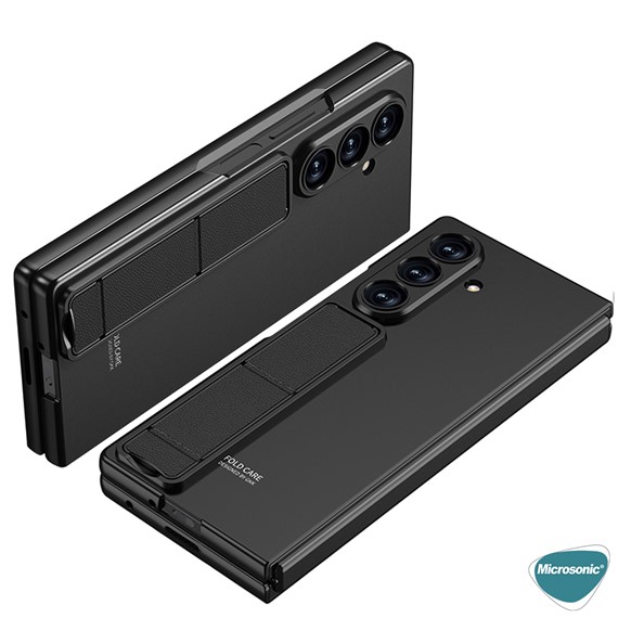 Microsonic Samsung Galaxy Z Fold 7 Kılıf Shape Hard Stand Siyah 7