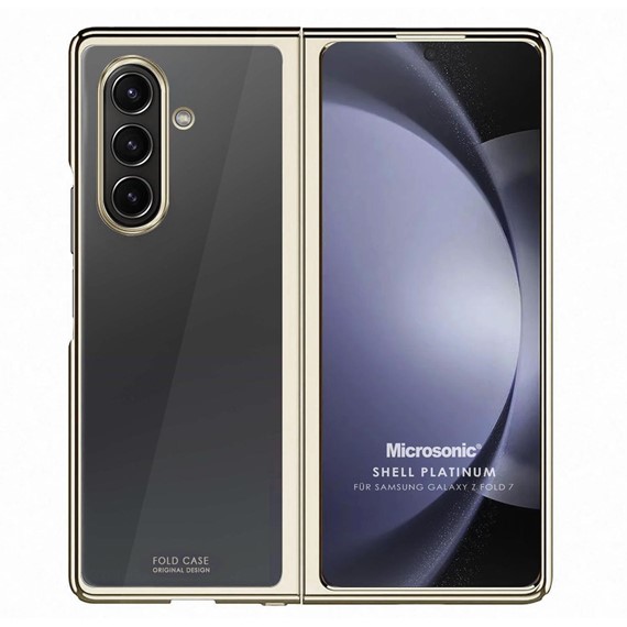 Microsonic Samsung Galaxy Z Fold 7 Kılıf Shell Platinum Gold 1